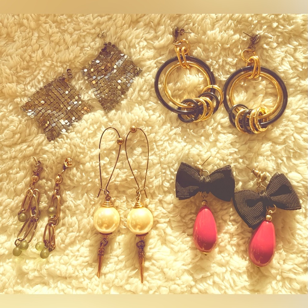 ✨ Vintage Earrings Lot – Rhinestone, Pearl & Statement Styles
